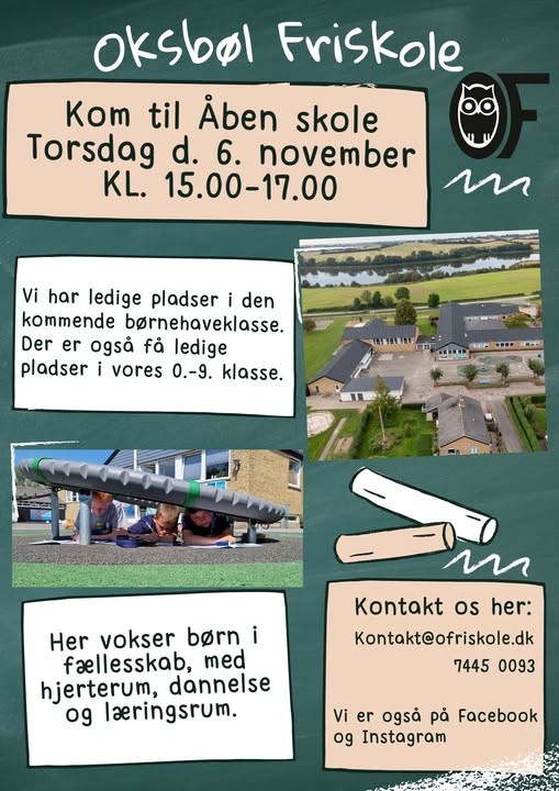 Åben skole torsdag d. 6 november kl 15-17